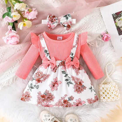 Restroo Floral Princess Toddler Dress