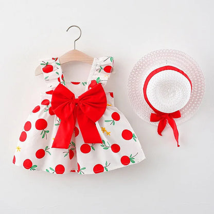 Restroo - Toddler Beach Bow Dress Set