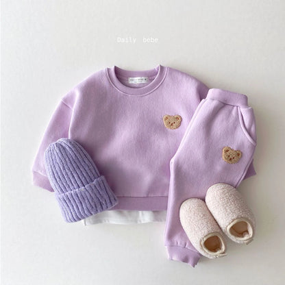 Restroo - Baby Bear Fleece Pullover Set