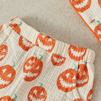 Restroo - Baby Halloween Pumpkin Pajama Set