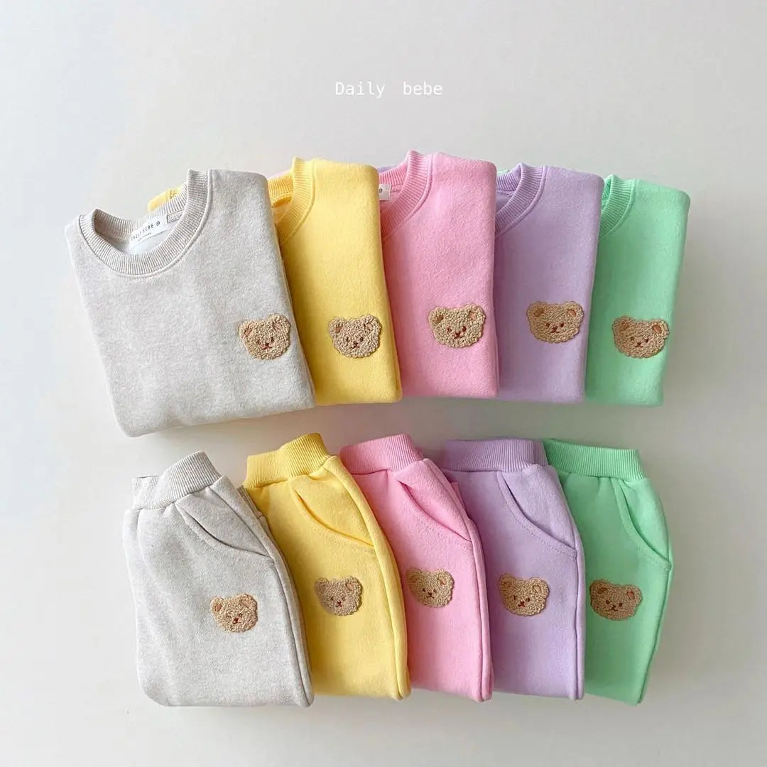 Restroo - Baby Bear Fleece Pullover Set