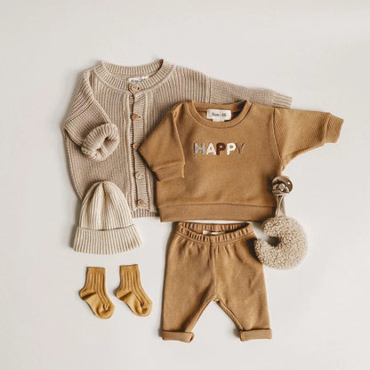 Restroo Autumn Baby Pullover & Trousers Set