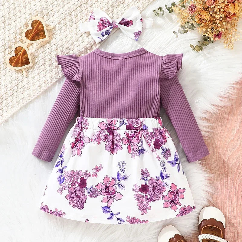 Restroo Floral Princess Toddler Dress