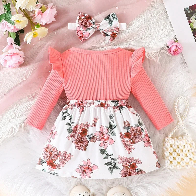 Restroo Floral Princess Toddler Dress