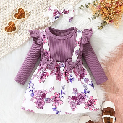 Restroo Floral Princess Toddler Dress