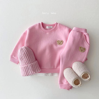 Restroo - Baby Bear Fleece Pullover Set