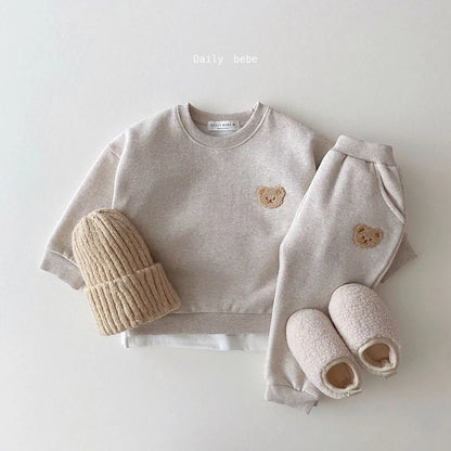 Restroo - Baby Bear Fleece Pullover Set