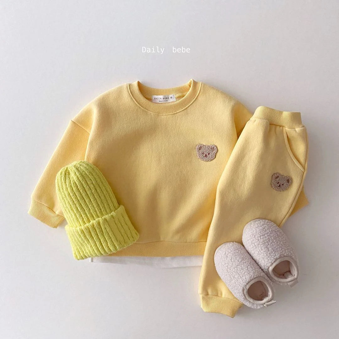 Restroo - Baby Bear Fleece Pullover Set